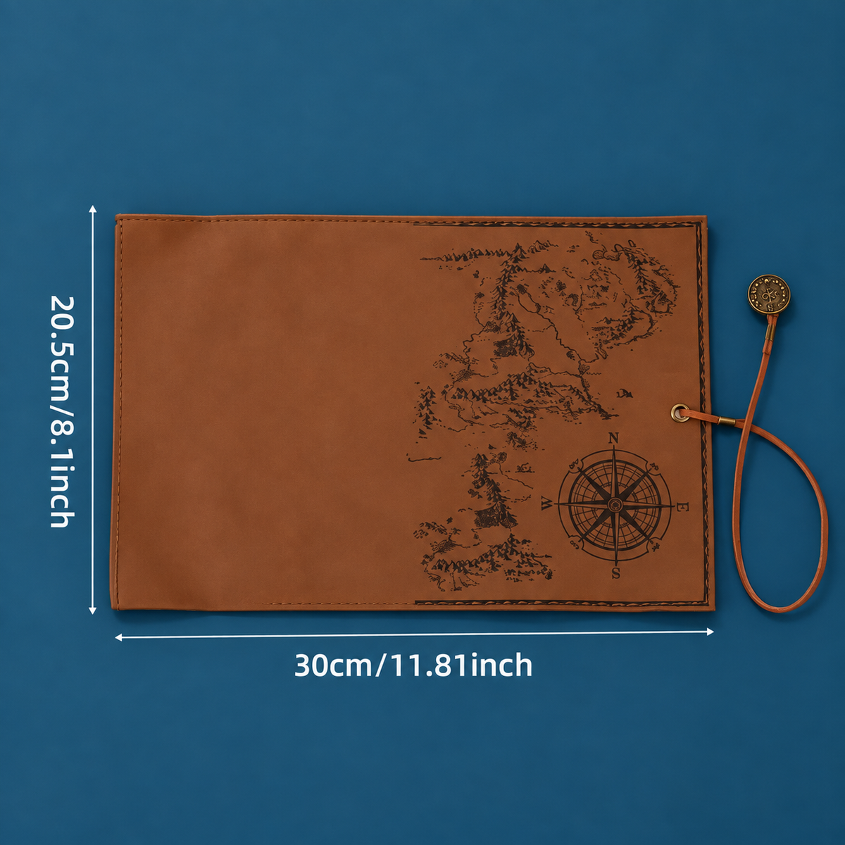 Vintage Map Roll-Up Pencil Case β Travel Stationery Organizer