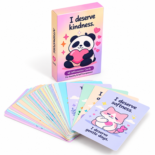 Positive Affirmation Cards for Kids – 48 Mindfulness & Self-Compassion Cards