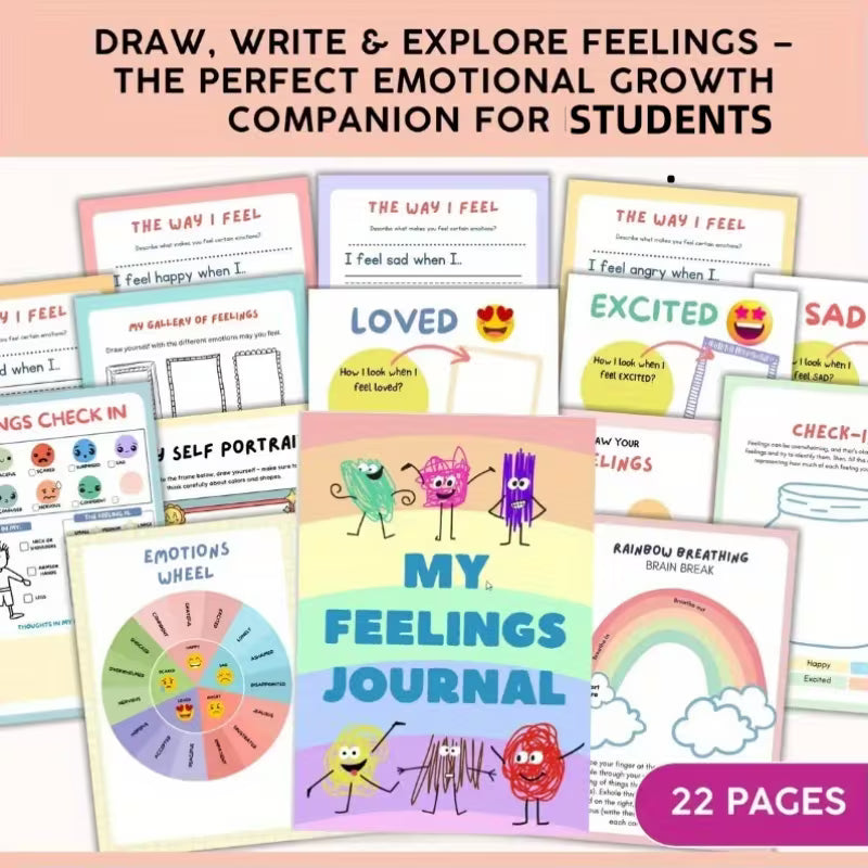 A5 Emotions Journal – Managing Feelings & Coping Strategies Workbook