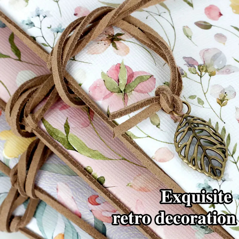 Vibrant Pastel Pressed Flowers Sketchbook - 80 Blank Pages, Portable Travel Journal & Cute Notebook