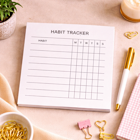 Weekly Habit Tracker Flip Calendar – Minimalist Desk Planner