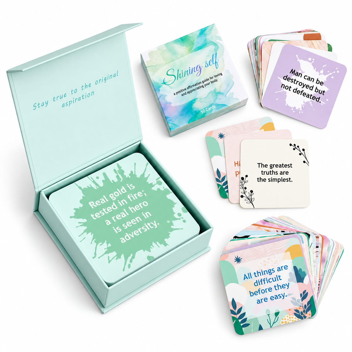 Shining Self – 50 Daily Affirmation & Motivation Cards