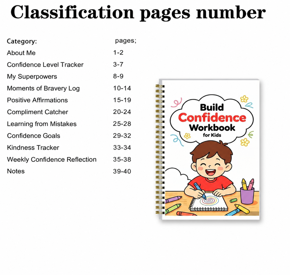Build Confidence Workbook for Kids – Positive Affirmations & Self-Esteem Activities