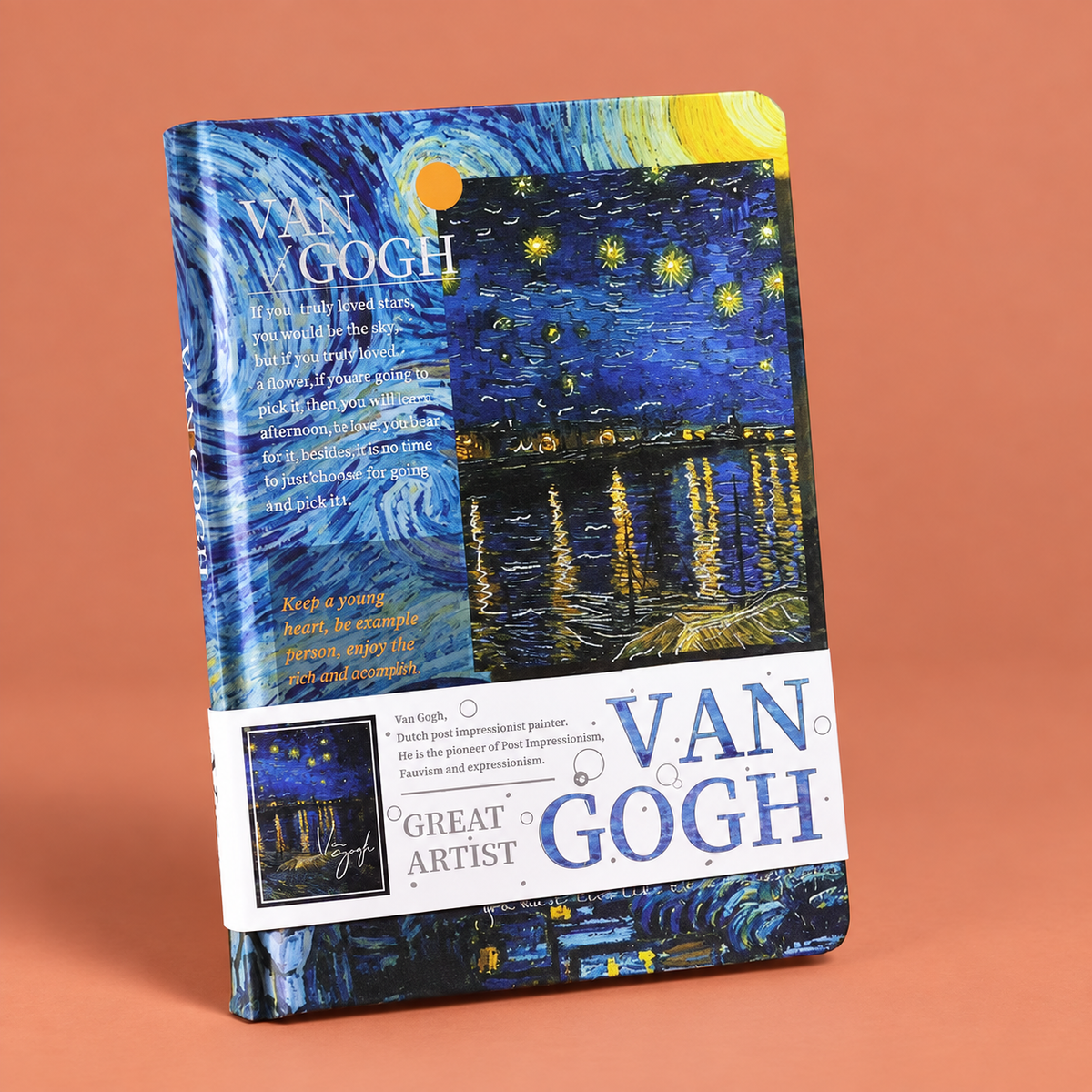 Van Gogh Art Journal – Illustrated Lined & Grid Notebook