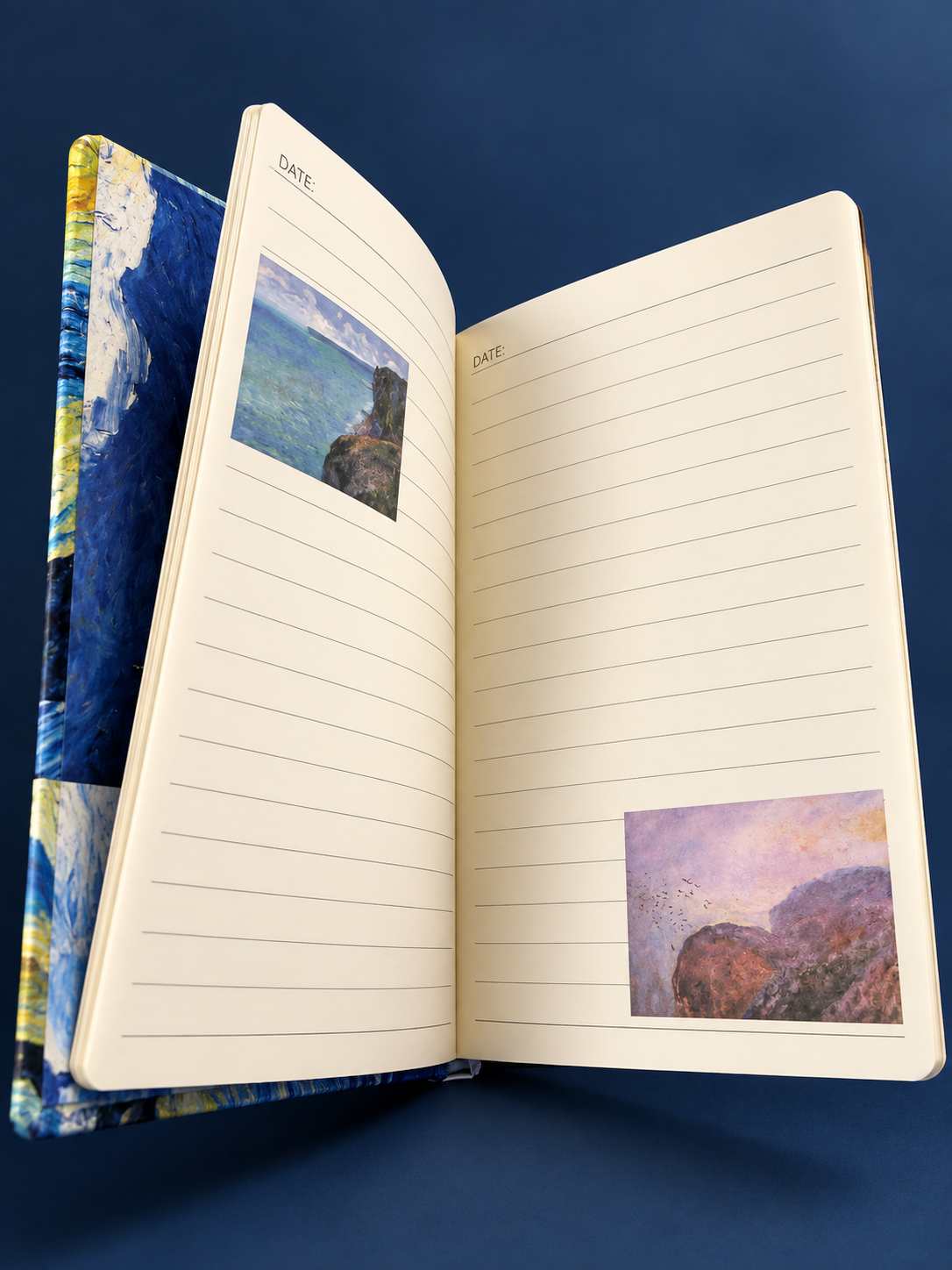 Van Gogh Art Journal – Illustrated Lined & Grid Notebook