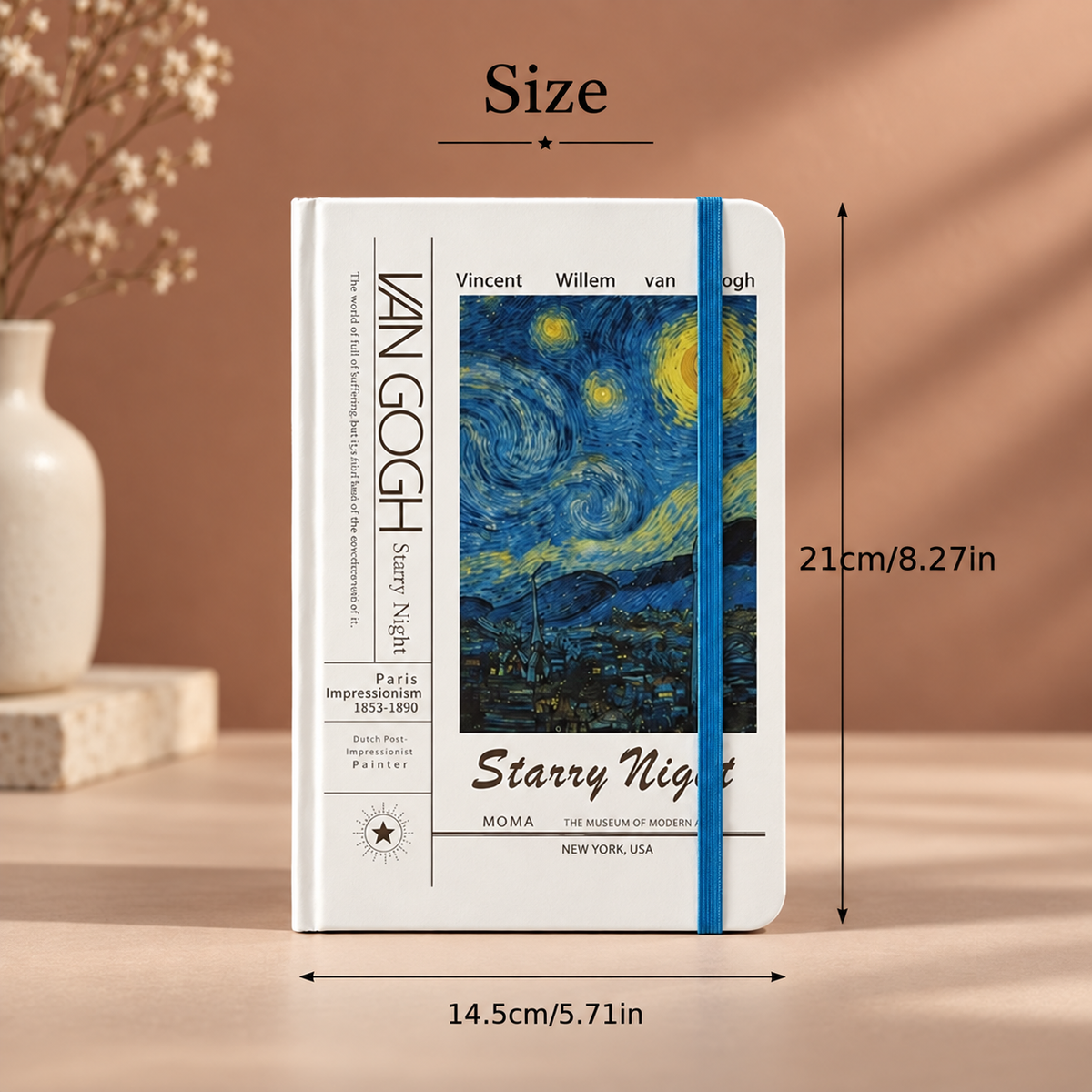 Starry Night A5 Hardcover Journal – 112 Sheets, 90 GSM Lined Paper