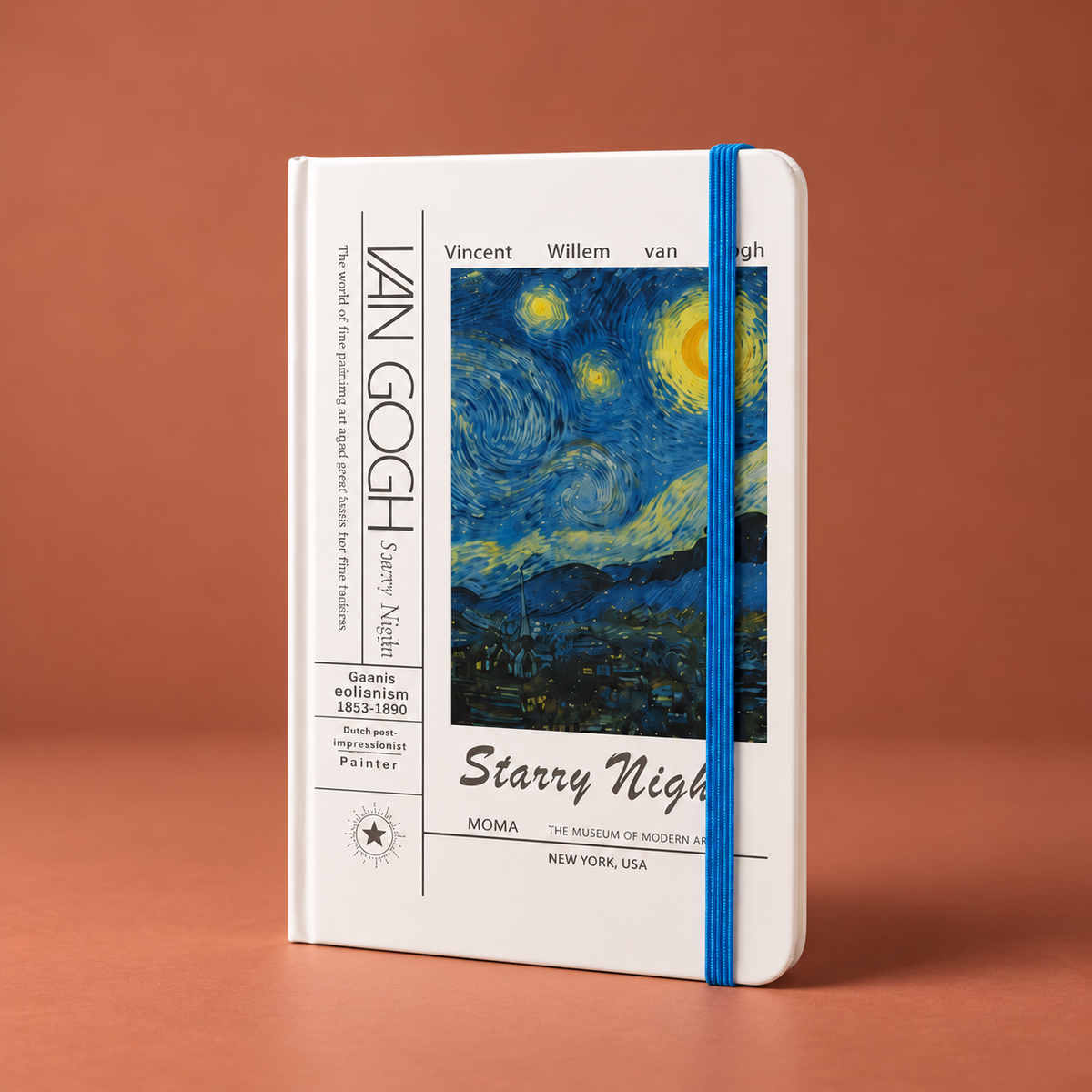 Starry Night A5 Hardcover Journal – 112 Sheets, 90 GSM Lined Paper