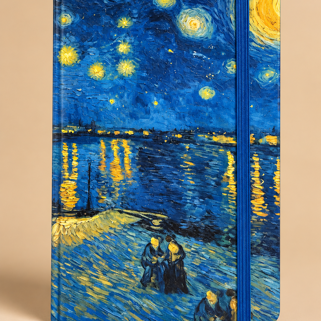 Starry Night Over the Rhône Art Journal – Hardcover Lined Notebook