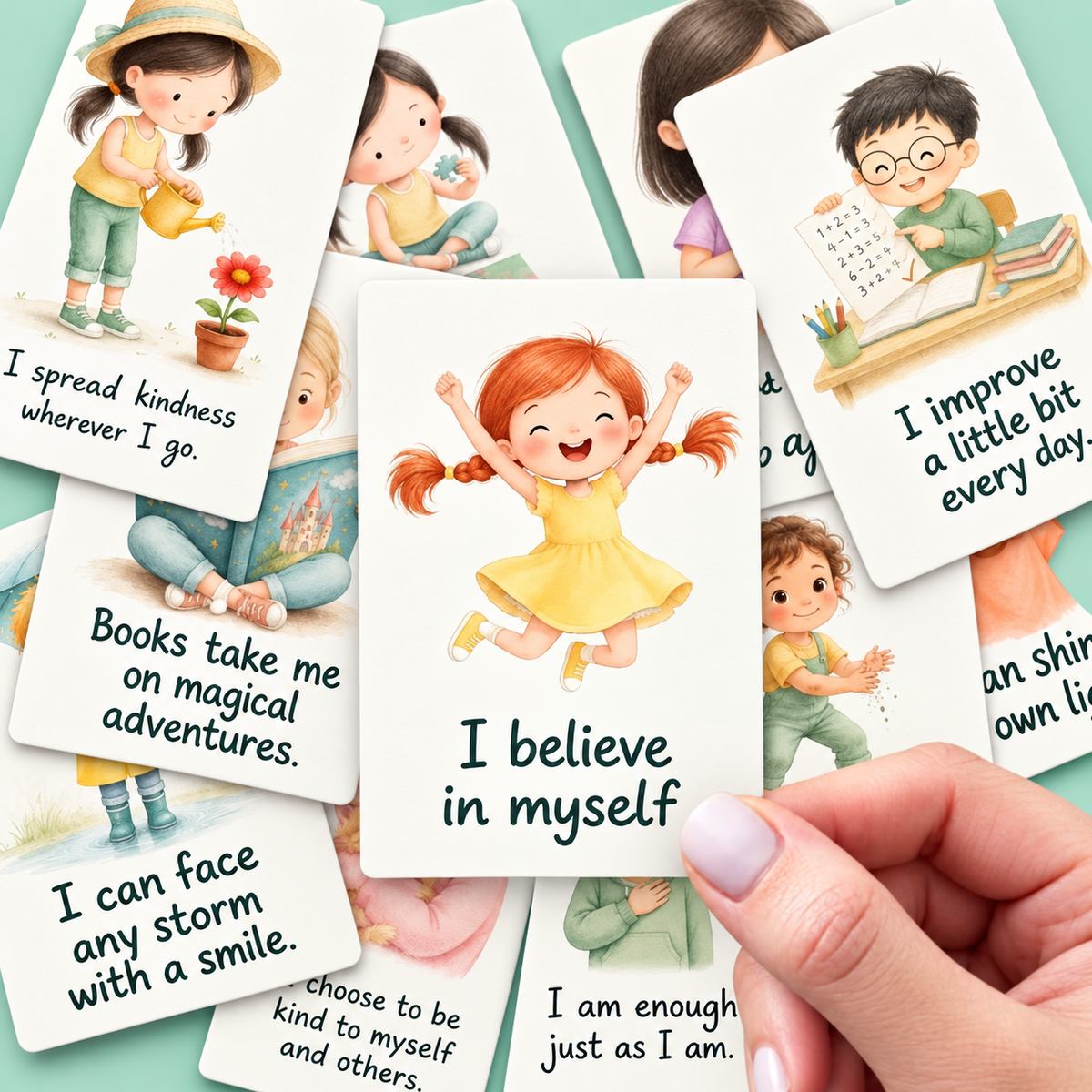 Little Minds, Big Confidence – 25 Affirmation Cards for Kids.
