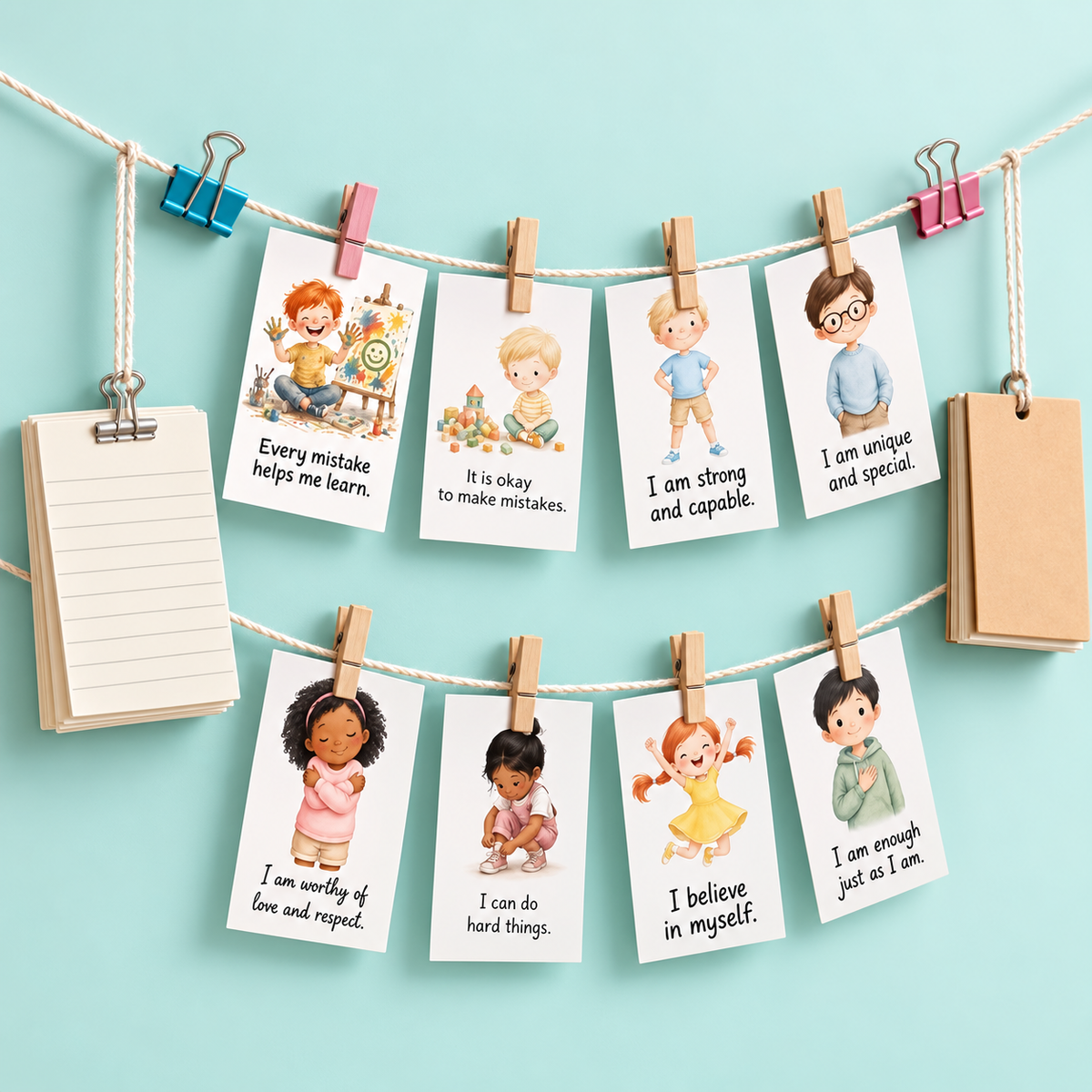 Little Minds, Big Confidence – 25 Affirmation Cards for Kids.