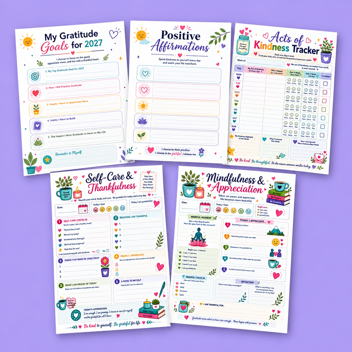 2027 Gratitude Journal – Guided Daily Mindfulness & Self-Care Journal for Kids, Teens & Adults