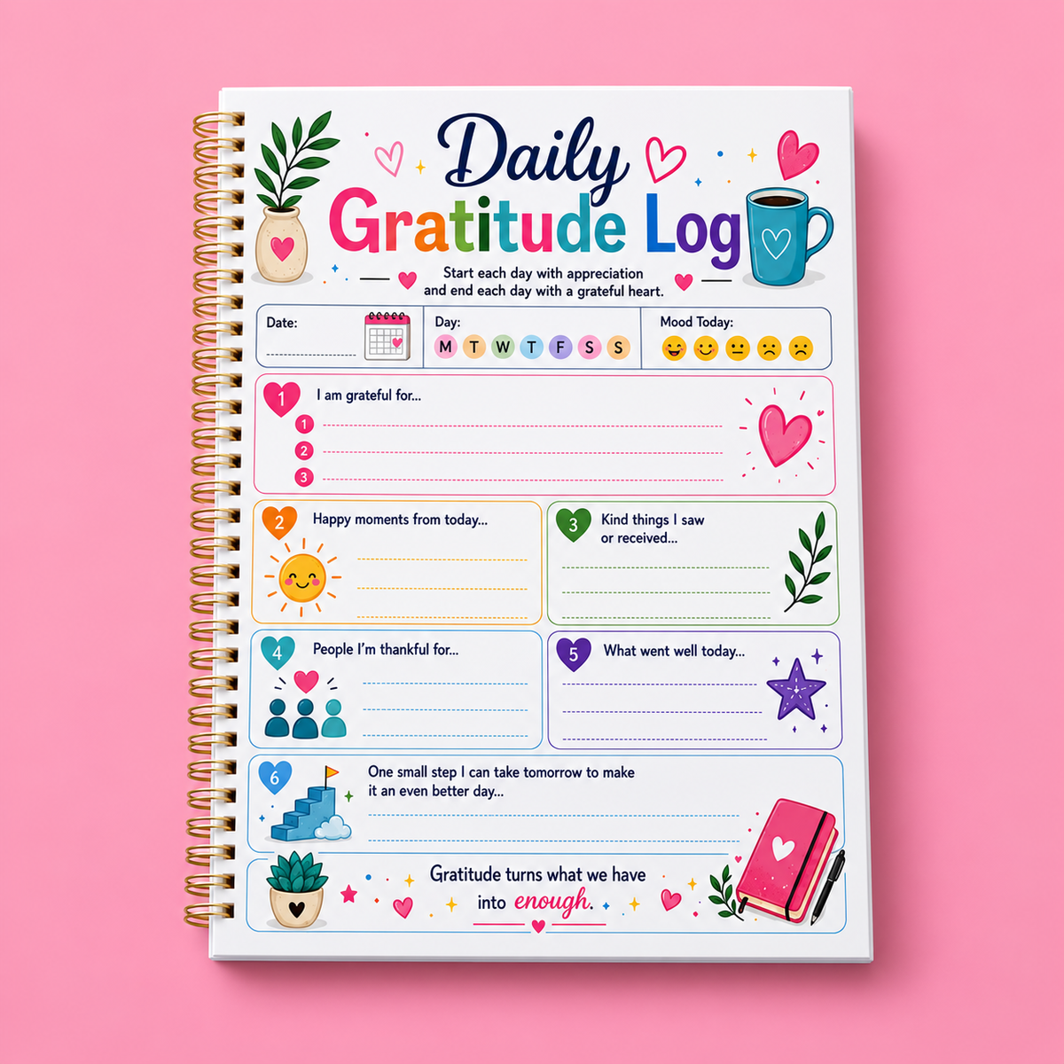2027 Gratitude Journal – Guided Daily Mindfulness & Self-Care Journal for Kids, Teens & Adults