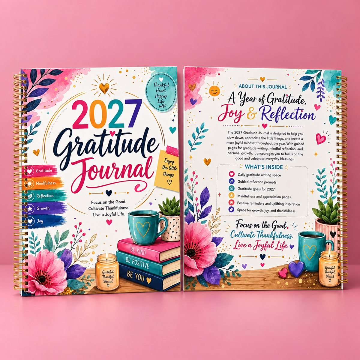 2027 Gratitude Journal – Guided Daily Mindfulness & Self-Care Journal for Kids, Teens & Adults