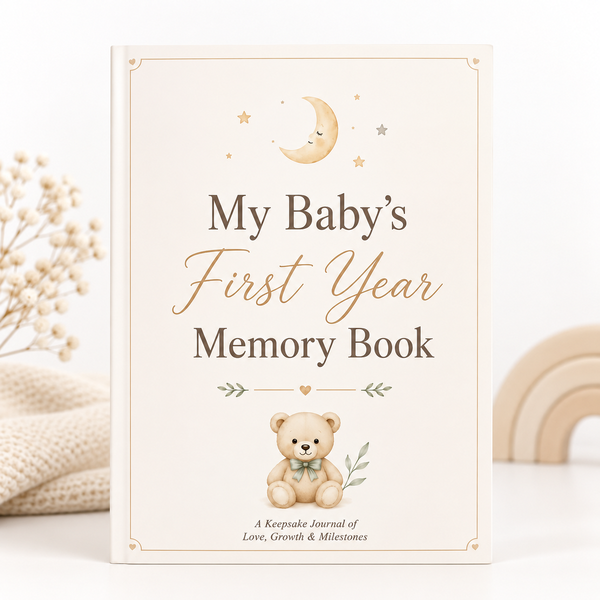 My Baby's First Year Memory Book – A4 Baby Milestone & Keepsake Journal