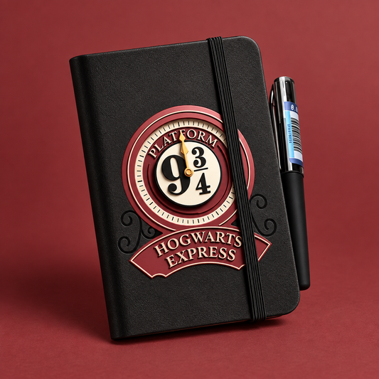 Hogwatrs Express Platform 9 3/4 A7 Size Pocket Notebook + Pen