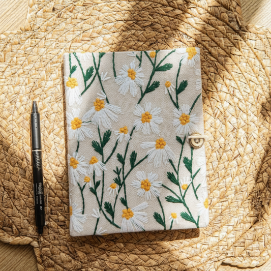 Daisy Embroidered Journal