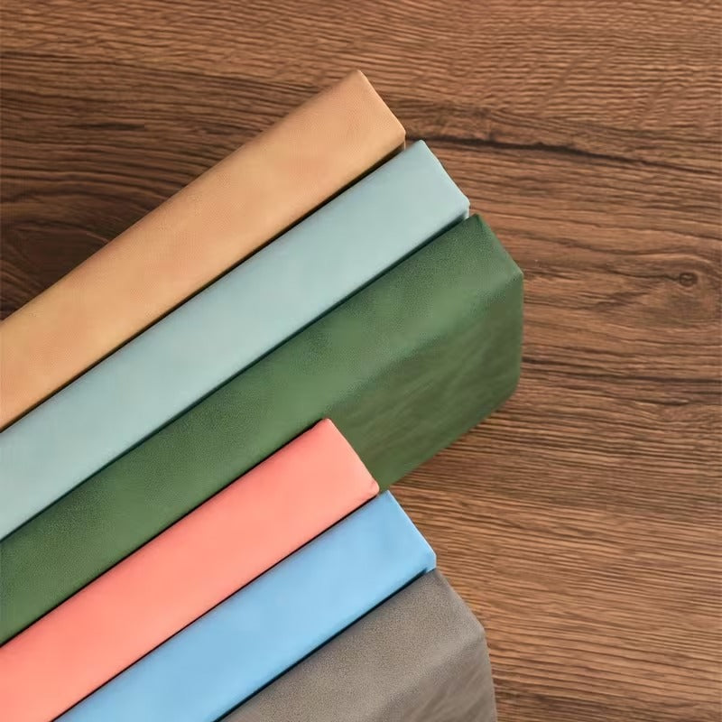 Vintage A5 Faux Leather Notebook (Soft Cover + Bookmark)
