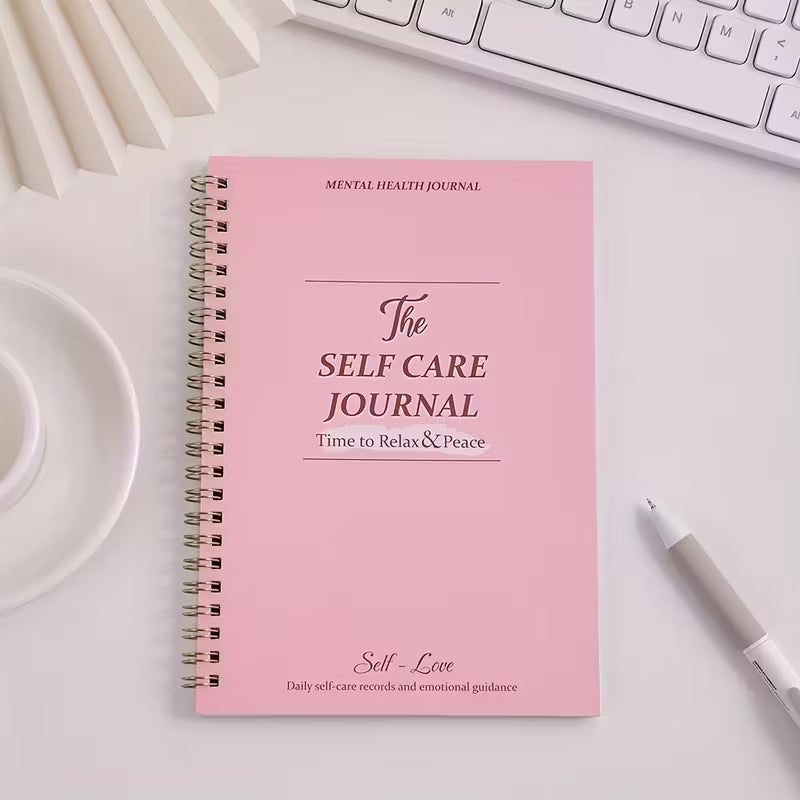 Undated Daily Self-Care Journal (Pink) – Affirmation & Reflection Planner | 50 Sheets